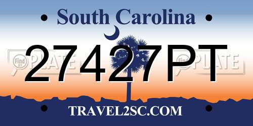 27427PT South Carolina License Plate