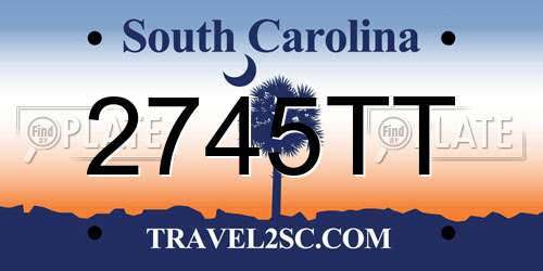 2745TT South Carolina License Plate