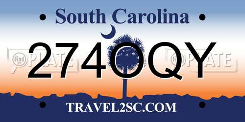 274OQY South Carolina License Plate