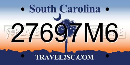 27697M6 South Carolina License Plate