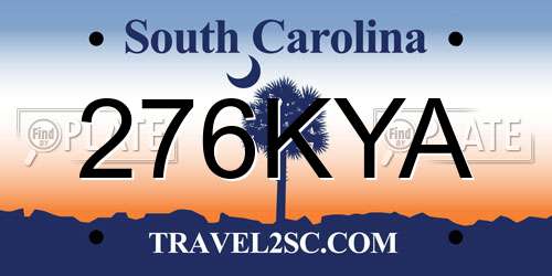 276KYA South Carolina License Plate