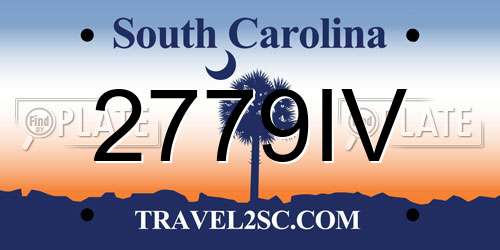 2779IV South Carolina License Plate