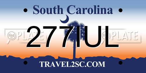 277IUL South Carolina License Plate