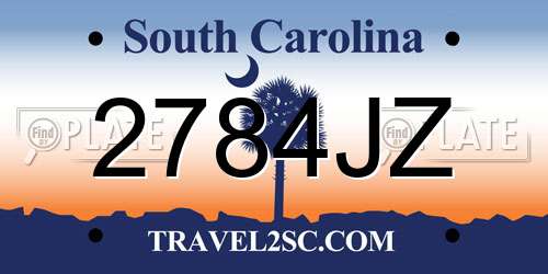 2784JZ South Carolina License Plate