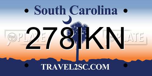 278IKN South Carolina License Plate