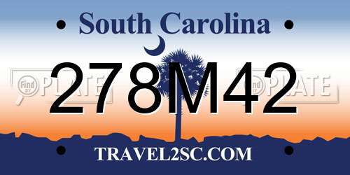 278M42 South Carolina License Plate