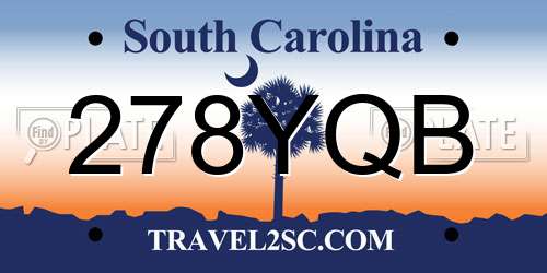 278YQB South Carolina License Plate