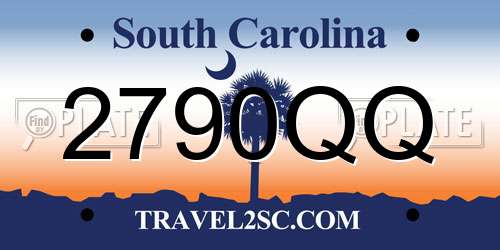 2790QQ South Carolina License Plate