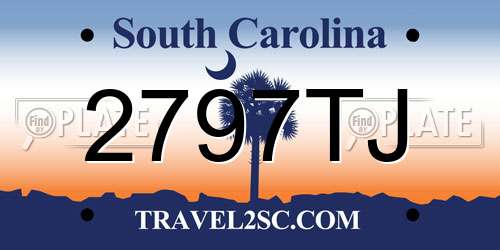 2797TJ South Carolina License Plate