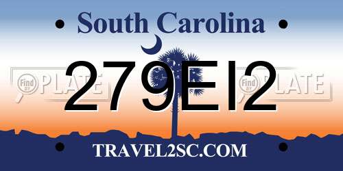 279EI2 South Carolina License Plate