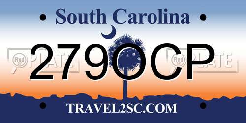 279OCP South Carolina License Plate