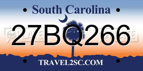 27BQ266 South Carolina License Plate