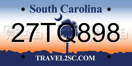 27TQ898 South Carolina License Plate