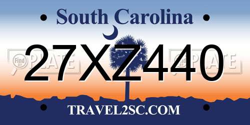 27XZ440 South Carolina License Plate