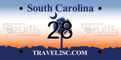 28 South Carolina License Plate