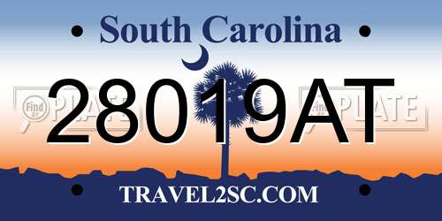 28019AT South Carolina License Plate