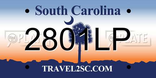 2801LP South Carolina License Plate