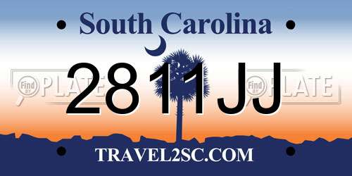 2811JJ South Carolina License Plate