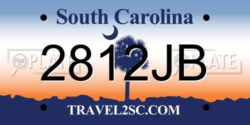 2812JB South Carolina License Plate