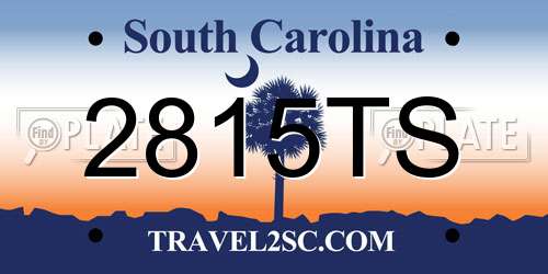 2815TS South Carolina License Plate