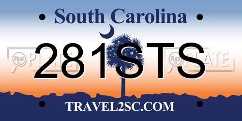 281STS South Carolina License Plate