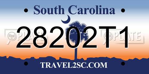 28202T1 South Carolina License Plate