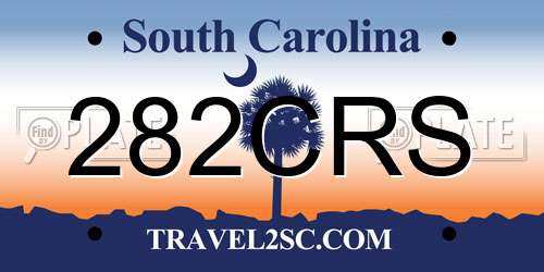 282CRS South Carolina License Plate