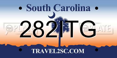282ITG South Carolina License Plate
