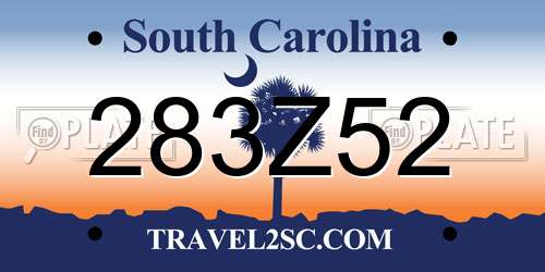 283Z52 South Carolina License Plate