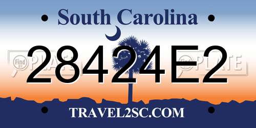 28424E2 South Carolina License Plate