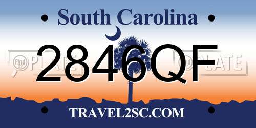 2846QF South Carolina License Plate
