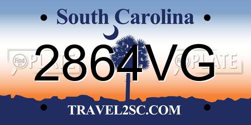 2864VG South Carolina License Plate