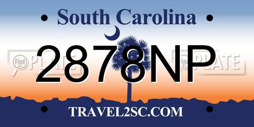 2878NP South Carolina License Plate