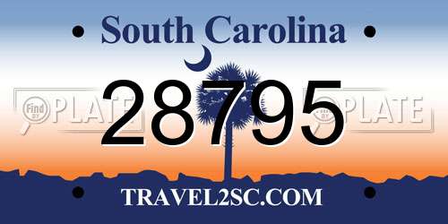 28795 South Carolina License Plate