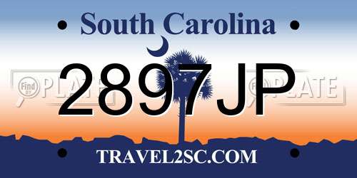 2897JP South Carolina License Plate