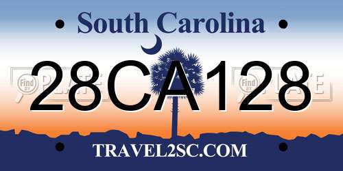 28CA128 South Carolina License Plate
