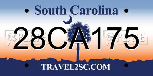 28CA175 South Carolina License Plate