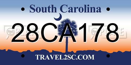 28CA178 South Carolina License Plate