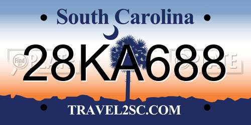 28KA688 South Carolina License Plate