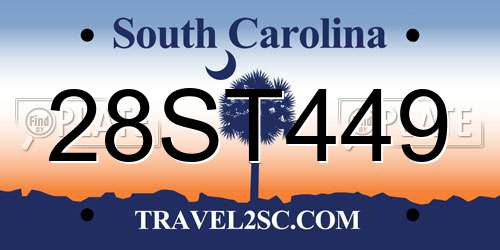 28ST449 South Carolina License Plate