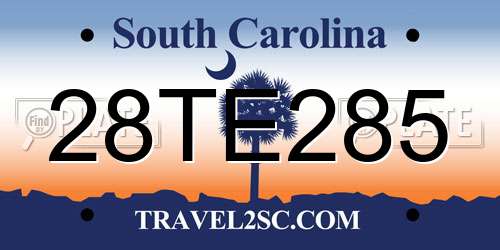 28TE285 South Carolina License Plate
