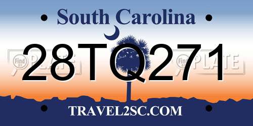 28TQ271 South Carolina License Plate