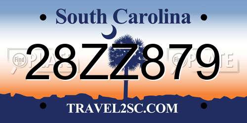 28ZZ879 South Carolina License Plate