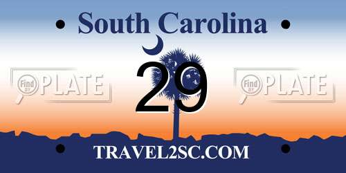 29 South Carolina License Plate