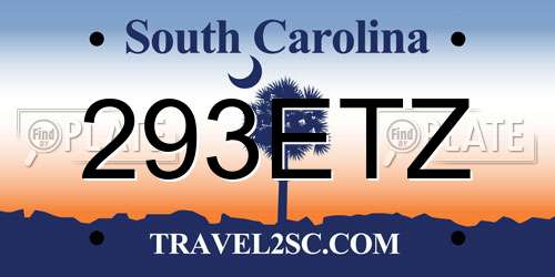 293ETZ South Carolina License Plate