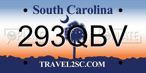 293QBV South Carolina License Plate