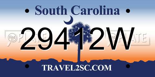 29412W South Carolina License Plate