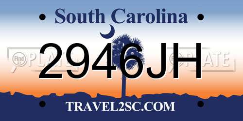 2946JH South Carolina License Plate