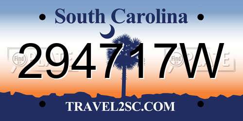 294717W South Carolina License Plate