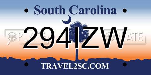 294IZW South Carolina License Plate